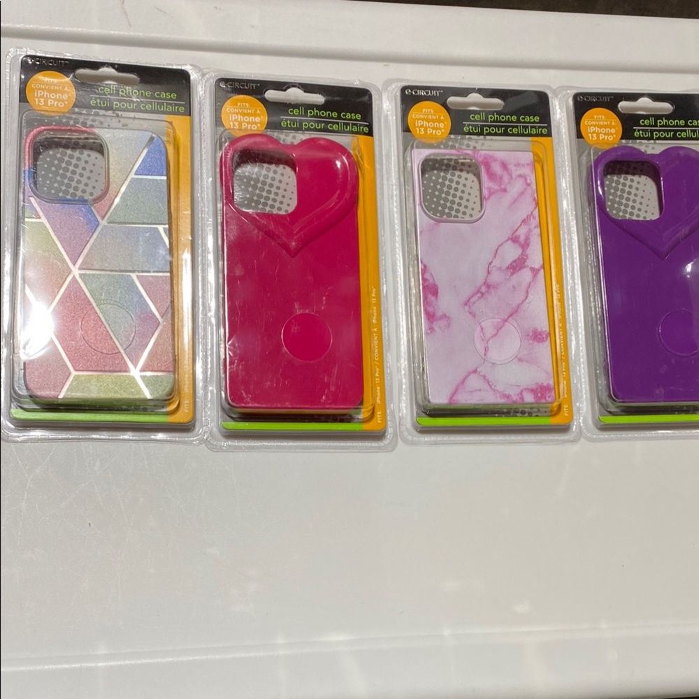 Cell Phone Case for iPhone 13 Pro - Multicolor, Pink, Purple, Marble